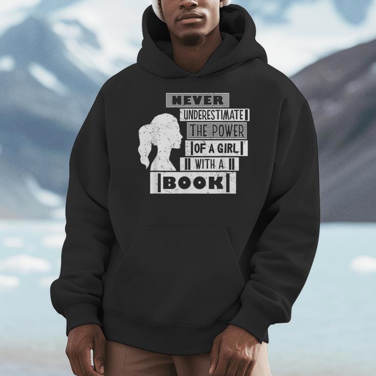 Never Underestimate Power Of Girl With Book Feminist Cute Men Hoodie Never Underestimate Power Of Girl With Book Feminist Cute Men Hoodie