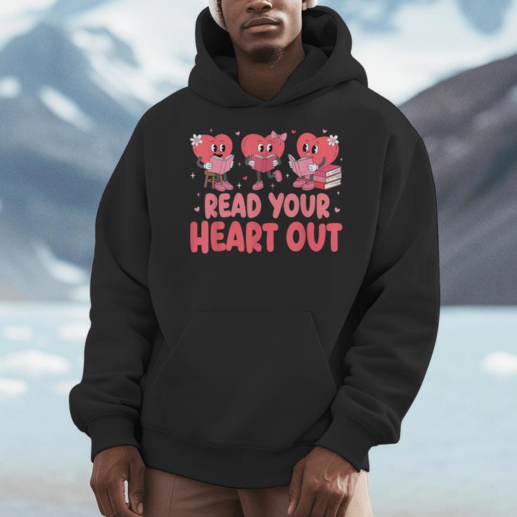 Valentine Day Book Read Your Heart Out Lovers Teacher Kids Men Hoodie Valentine Day Book Read Your Heart Out Lovers Teacher Kids Men Hoodie