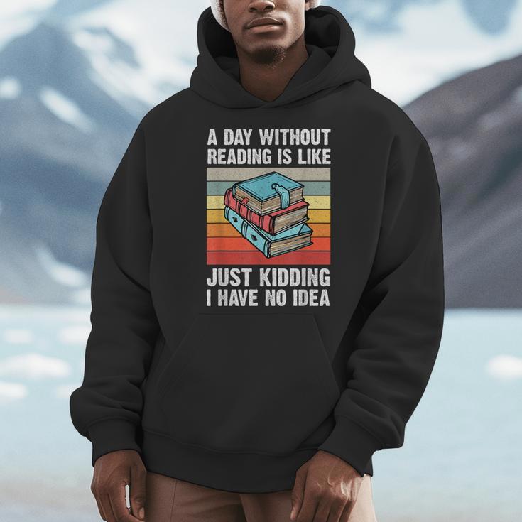 Vintage Book Reading Teacher Read Books Nerd Reader Men Hoodie
