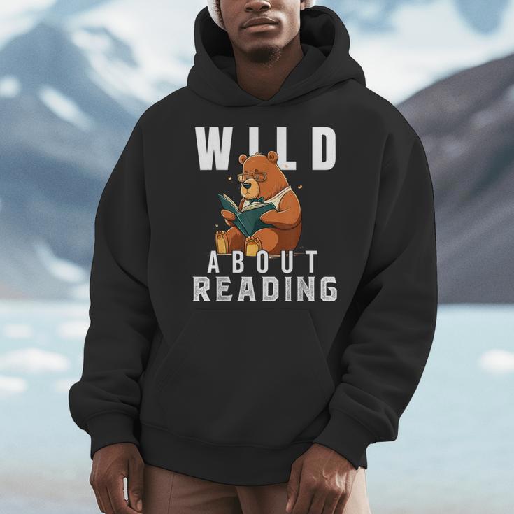 Wild About Reading Love Books Nerd Bookworm Librarian Men Hoodie Wild About Reading Love Books Nerd Bookworm Librarian Men Hoodie
