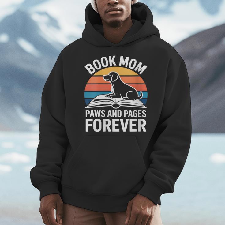 Women's Book Mom Dog Lover Paws And Pages Forever Men Hoodie Women's Book Mom Dog Lover Paws And Pages Forever Men Hoodie