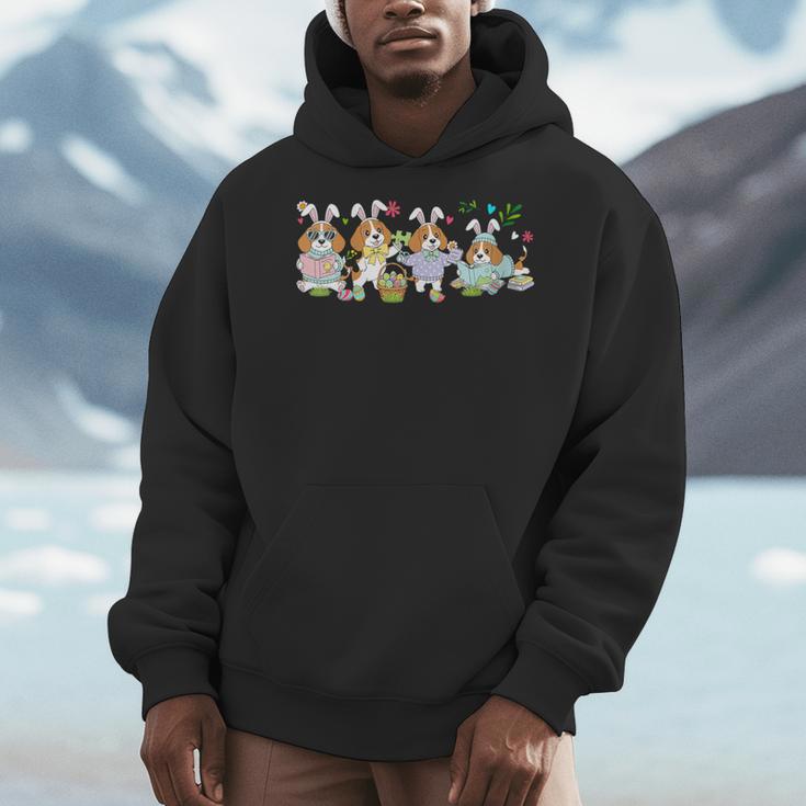 Women's Group Bunny Beagles Easter Reading Book Hunting Eggs Owner Men Hoodie Women's Group Bunny Beagles Easter Reading Book Hunting Eggs Owner Men Hoodie