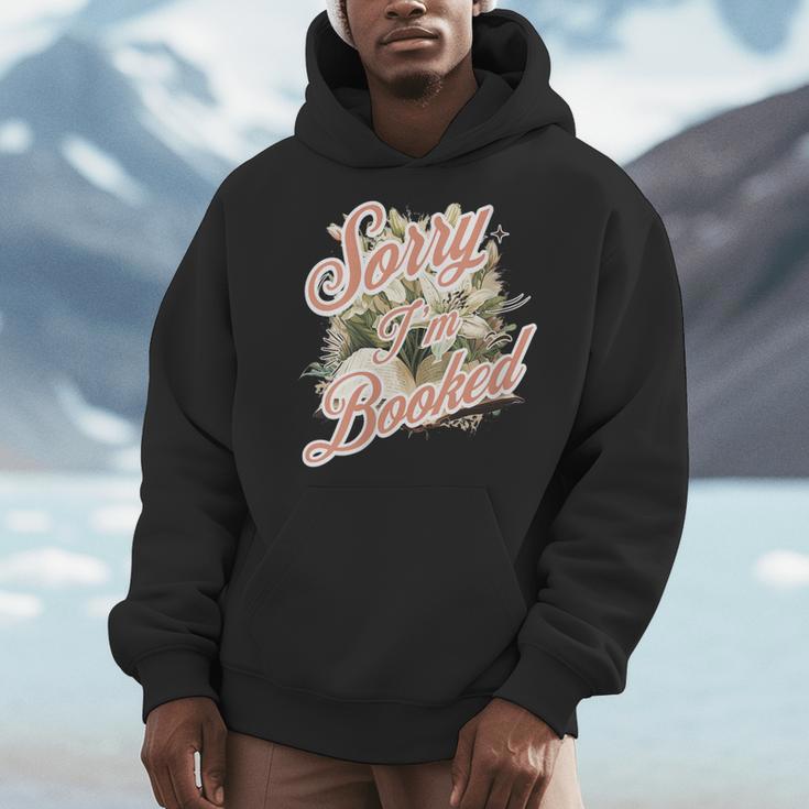 Women's I'm Booked Floral Book Lovers Readers Men Hoodie