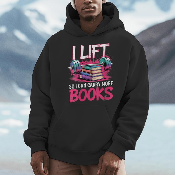 Women's I Lift So I Can Carry More Books Reader Gym Bookworm Men Hoodie Women's I Lift So I Can Carry More Books Reader Gym Bookworm Men Hoodie