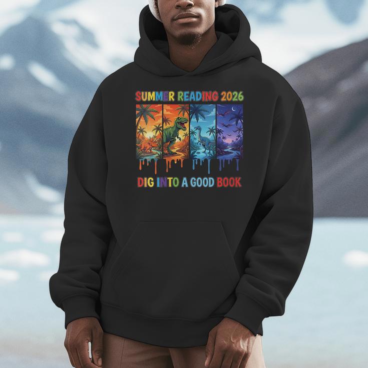 Women's Summer Reading 2026 Unearth A Story Dinosaur Books Men Hoodie