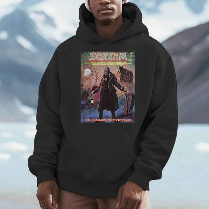 Zombie Halloween Horror Vintage Comic Book Retro Scary Men Hoodie