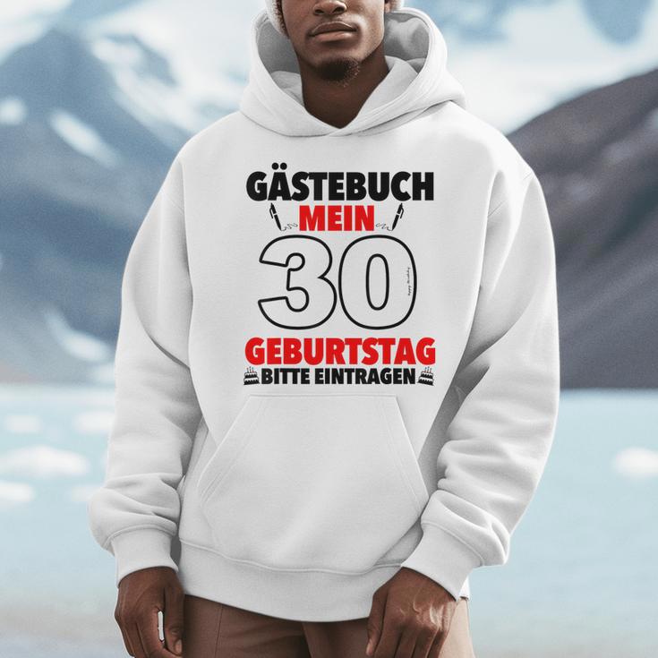 30th Birthday Party Guest List Guest Book 30th Birthday Men Hoodie