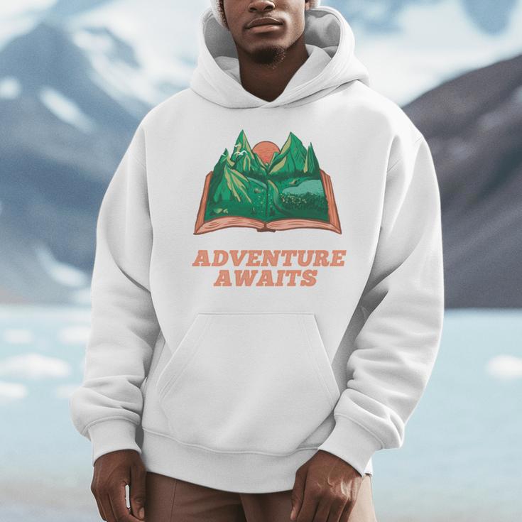 Adventure Awaits a Idea For Book Lovers Men Hoodie