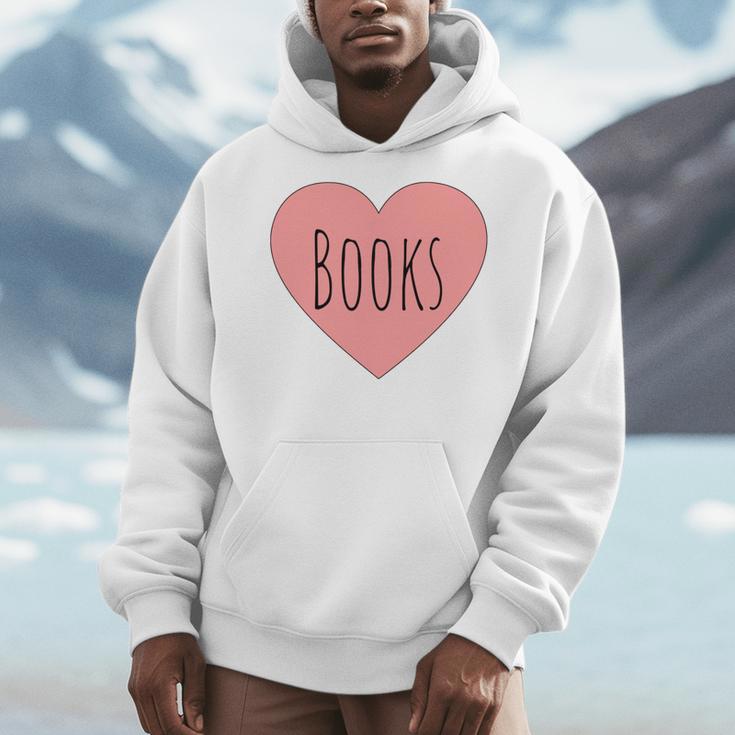 Back To School Heart Love Reading Cute I Love Books Men Hoodie