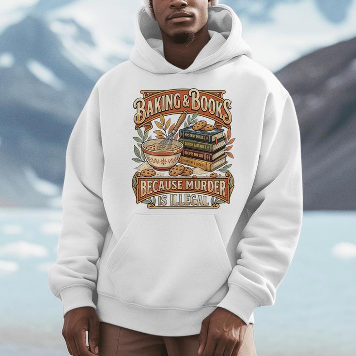 Baking Books Vintage Because Murder Is Illegal Aesthetic Men Hoodie Baking Books Vintage Because Murder Is Illegal Aesthetic Men Hoodie
