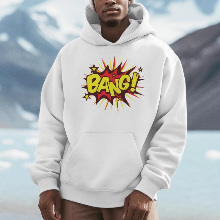 BANG Pop Art Comic Book Speech Bubbles Street Graffiti Art Men Hoodie