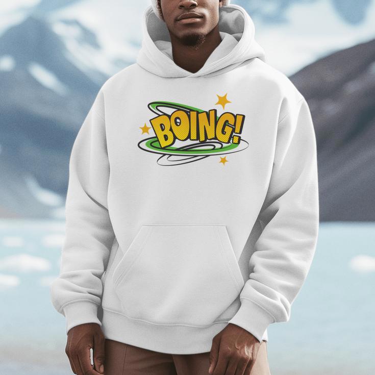 BOING Pop Art Comic Book Speech Bubbles Street Graffiti Art Men Hoodie