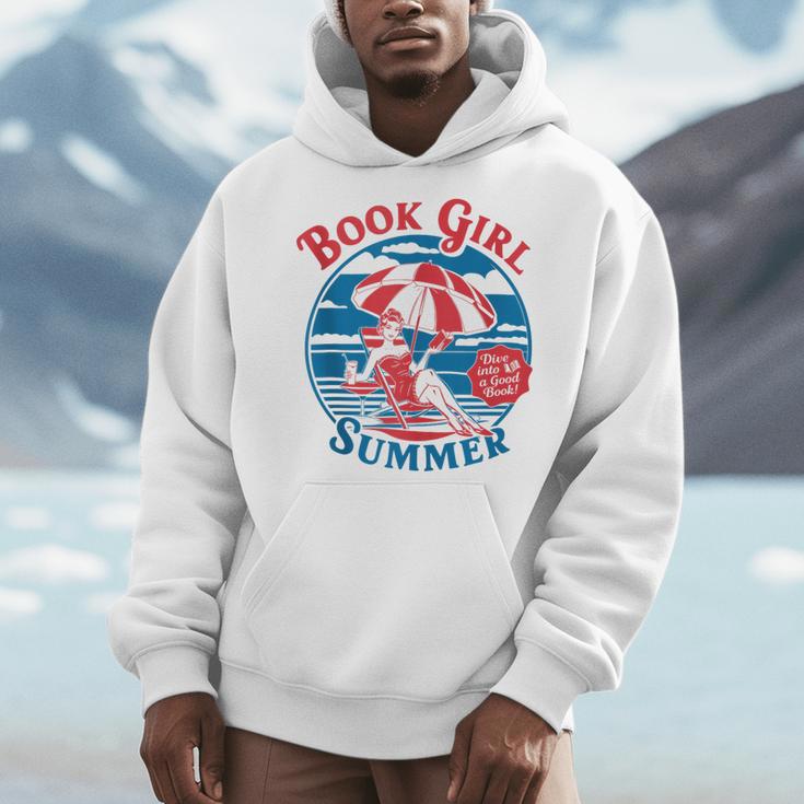 Book Girl Summer Women Retro Bookish Vacation Reader Men Hoodie