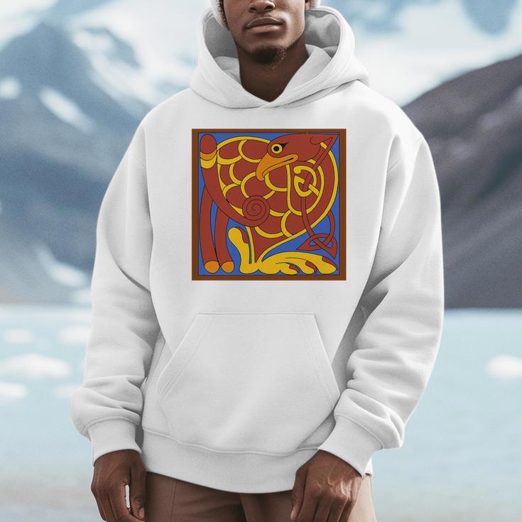 Book Of Kells Celtic Knot Medieval Bird Premium Tri-Blend Men Hoodie