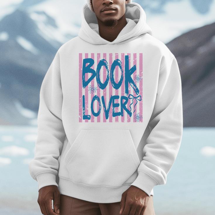 Book Lover Reading Enthusiast Bold Stripes Comfort Colors Crop Top Men Hoodie