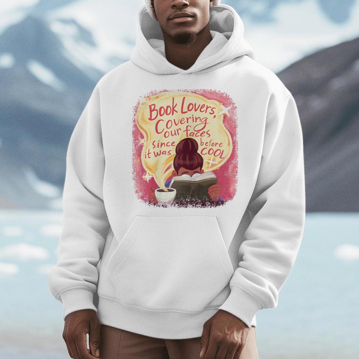 Book Lovers Covering Our Faces Men Hoodie