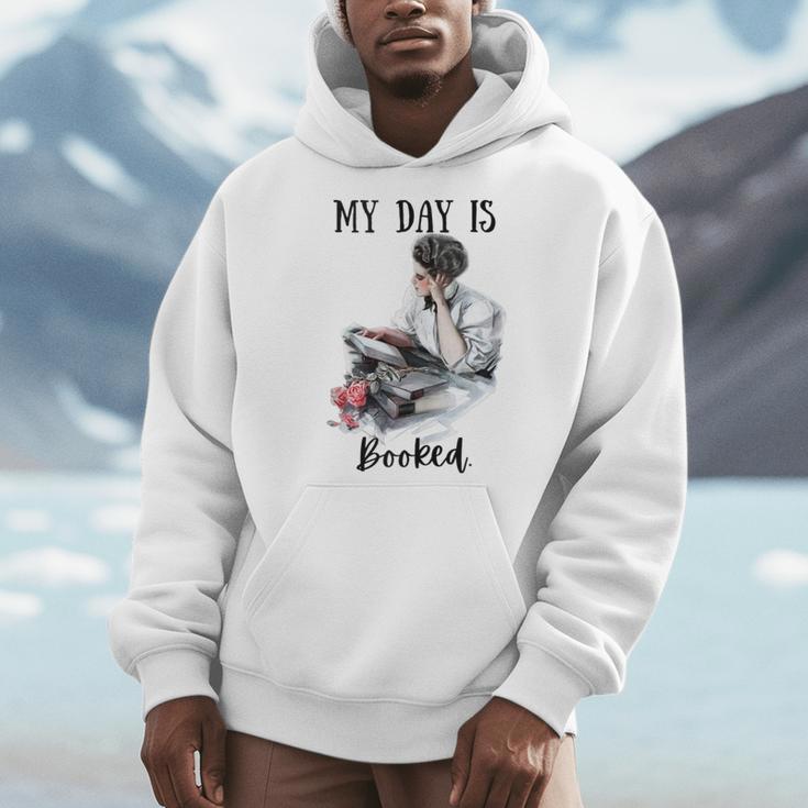 Book Lovers My Day Is Booked Vintage Men Hoodie Book Lovers My Day Is Booked Vintage Men Hoodie