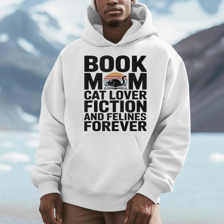 Book Mom Cat Lover Fiction And Felines Forever Men Hoodie