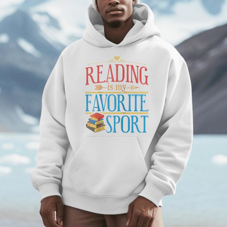 Book Reading Reading Is My Favorite Sport Raglan Baseball Tee Men Hoodie