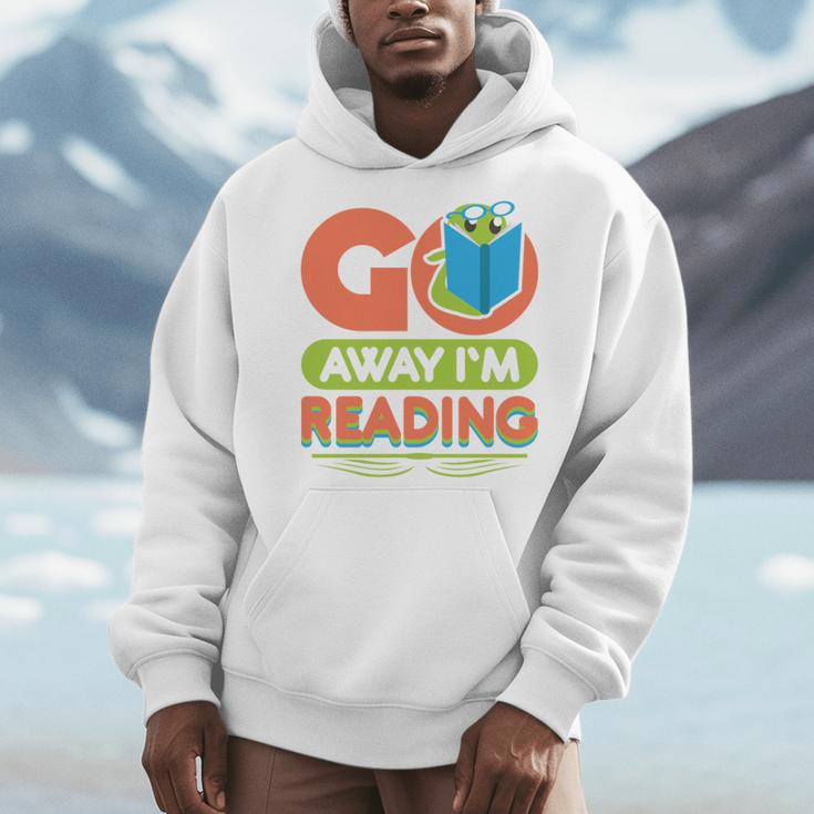 Book Reading Library Go Away Im Reading Men Hoodie