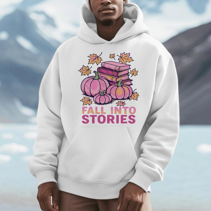 Bookcore Coquette Pinkoween Fall Into Stories Books Premium Tri-Blend Men Hoodie