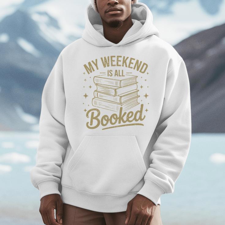 My Weekend Is All Booked Reading Book Lover Men Hoodie