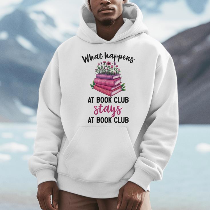 Booklover What Happens At Book Club Stays At Book Club Men Hoodie