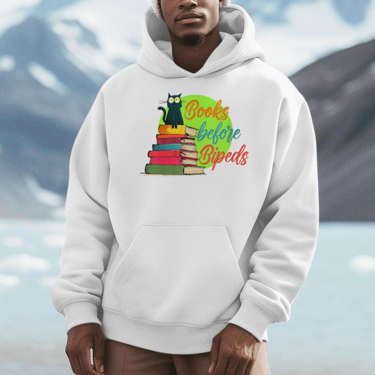 Books Before Bipeds Men Hoodie