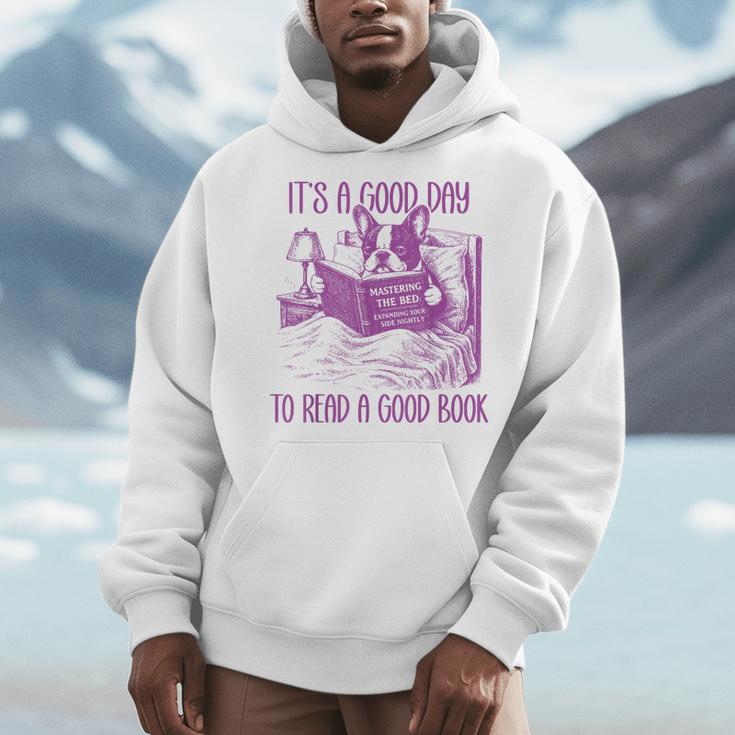 Boston Terrier Reading Book Good Day To Read a Book Men Hoodie Boston Terrier Reading Book Good Day To Read a Book Men Hoodie