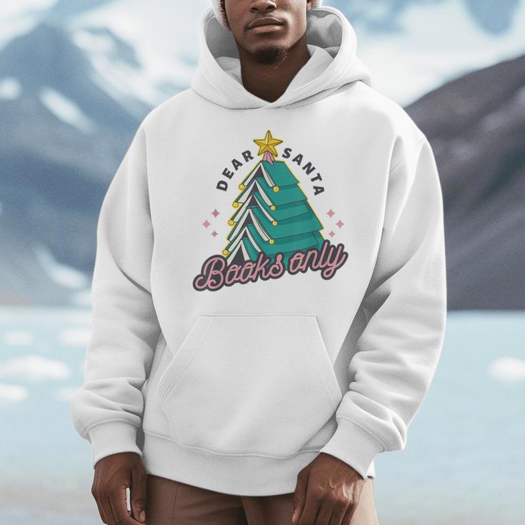 Christmas Book Read Reading Present Santa Claus Men Hoodie