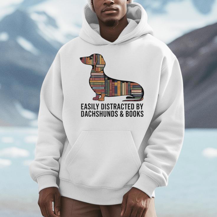 Dachshund Dog Dachshund Decor Books Nerds Dachshund Men Hoodie