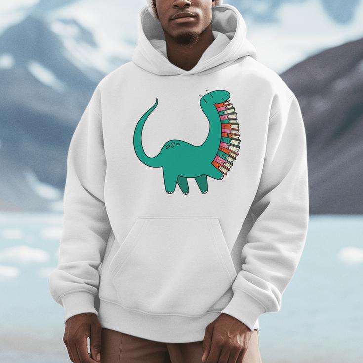 Dinosaur Carrying Book Reading Bookworm Librarian Men Hoodie Dinosaur Carrying Book Reading Bookworm Librarian Men Hoodie