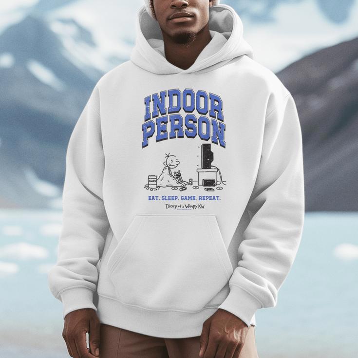 DOAWK Indoor Person Eat Sleep Game Repeat Book Series Men Hoodie