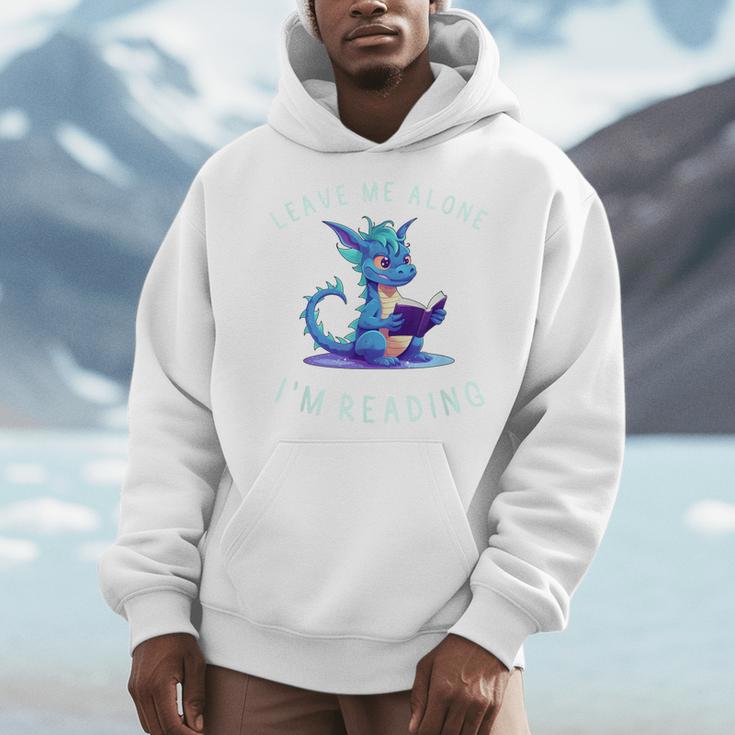 Dragon Reading Book Lover Leave Me Alone I'm Reading Men Hoodie Dragon Reading Book Lover Leave Me Alone I'm Reading Men Hoodie