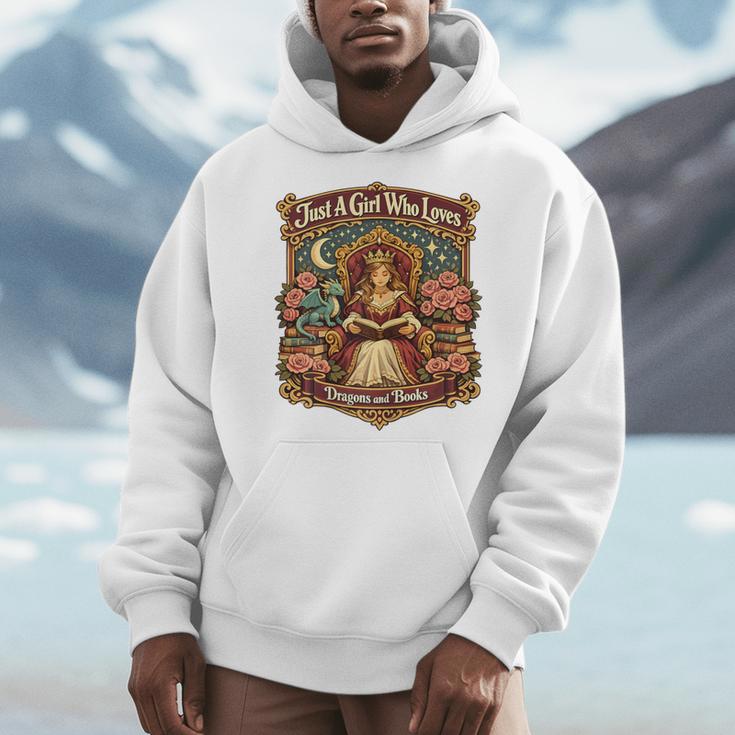 Dragon Reading Book Outfit Girls Dress Fantasy Reader Men Hoodie