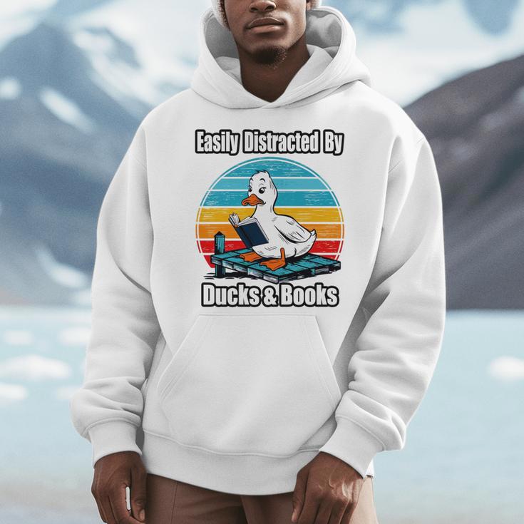Ducks Books Lover Easily Distracted By Ducks & Books Men Hoodie