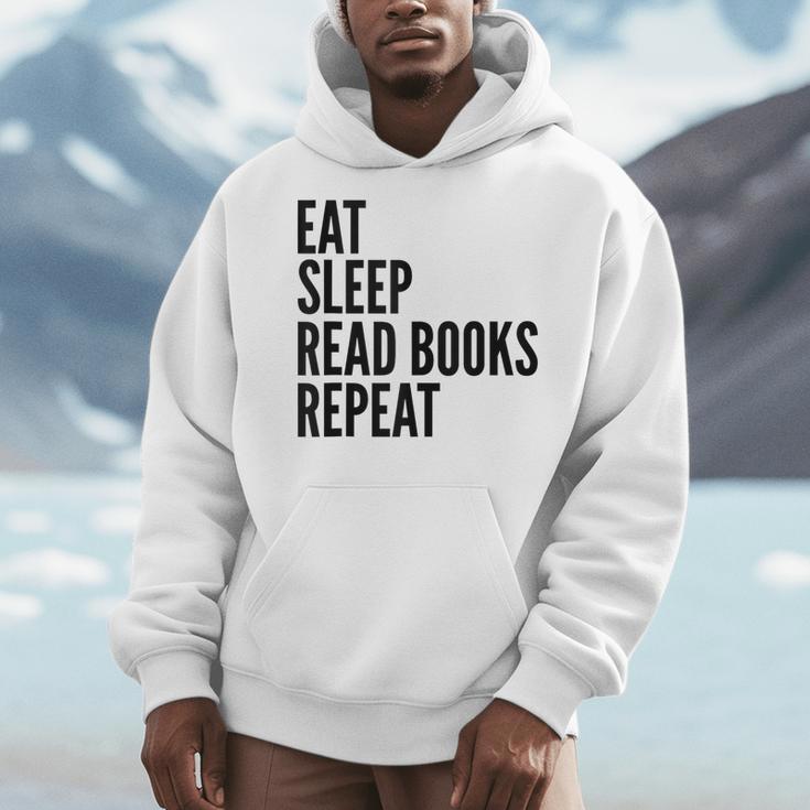 Eat Sleep Read Books Repeat Reading Lover Men Hoodie