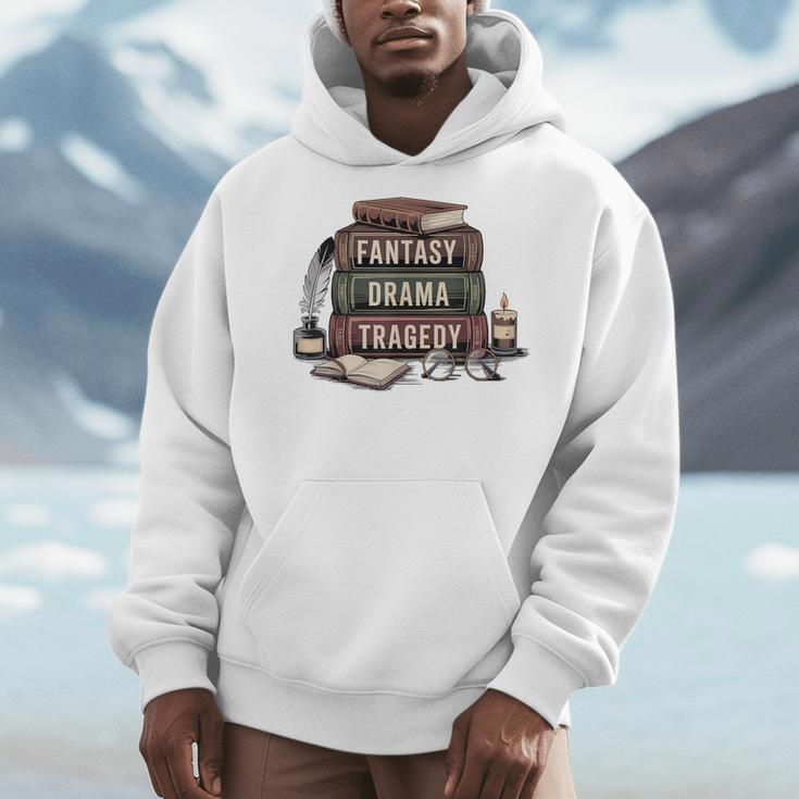 Fantasy Drama Tragedy Gothic Book Lover Bookworm Men Hoodie