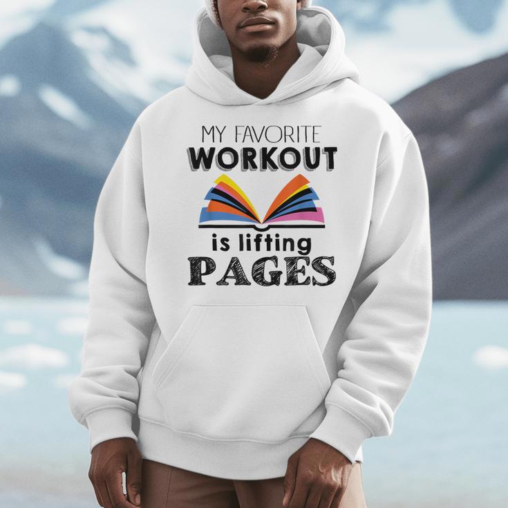 My Favorite Workout Is Lifting Pages Reading Books Shirt Men Hoodie