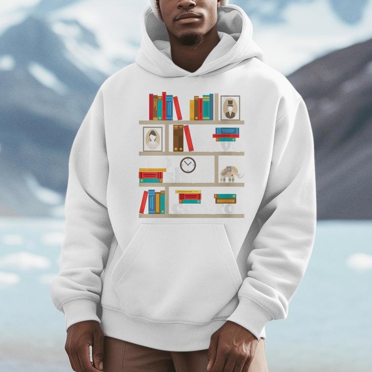 FUNNY NO SELF SHELF CONTROL READING BOOKS BOOKWORM BOOK PUN Men Hoodie