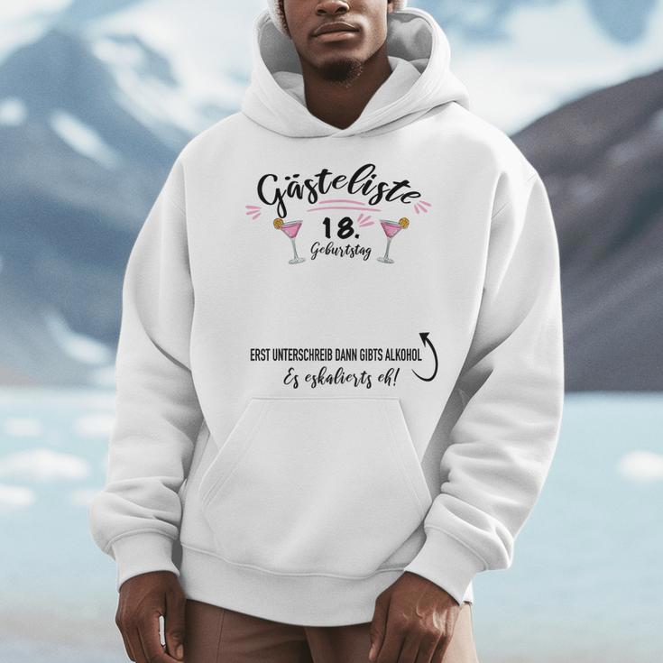 Guest Book 18th Birthday Party Girl Finally Adult Men Hoodie