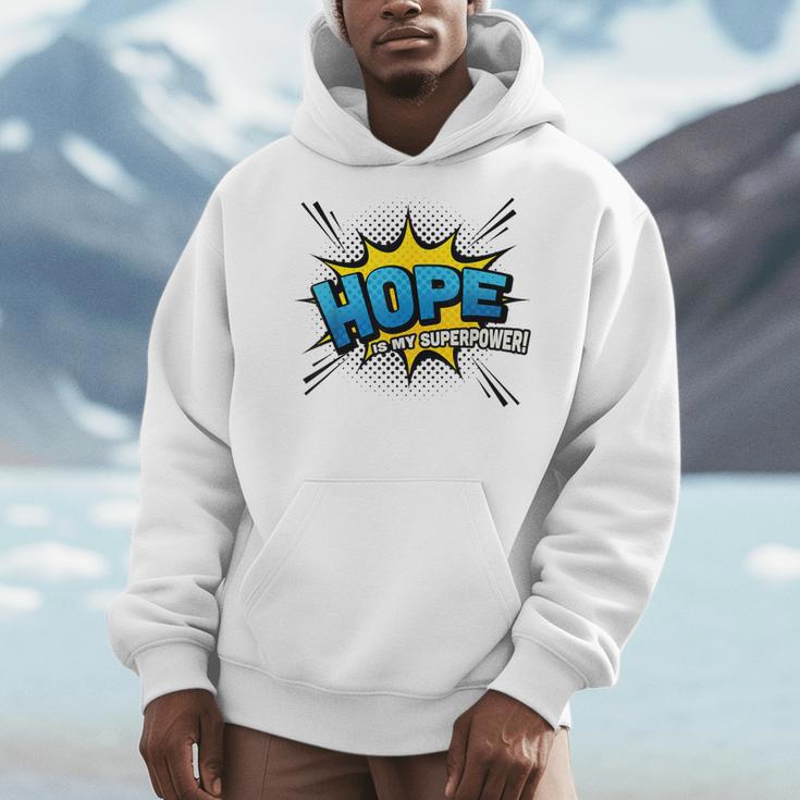 Hope Is My Superpower Comic Book Style Men Hoodie Hope Is My Superpower Comic Book Style Men Hoodie