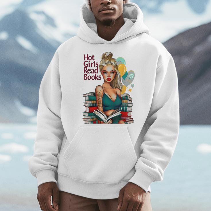 Hot Girls Read Books Spicy Bookish Girl Dark Romance Reader Men Hoodie