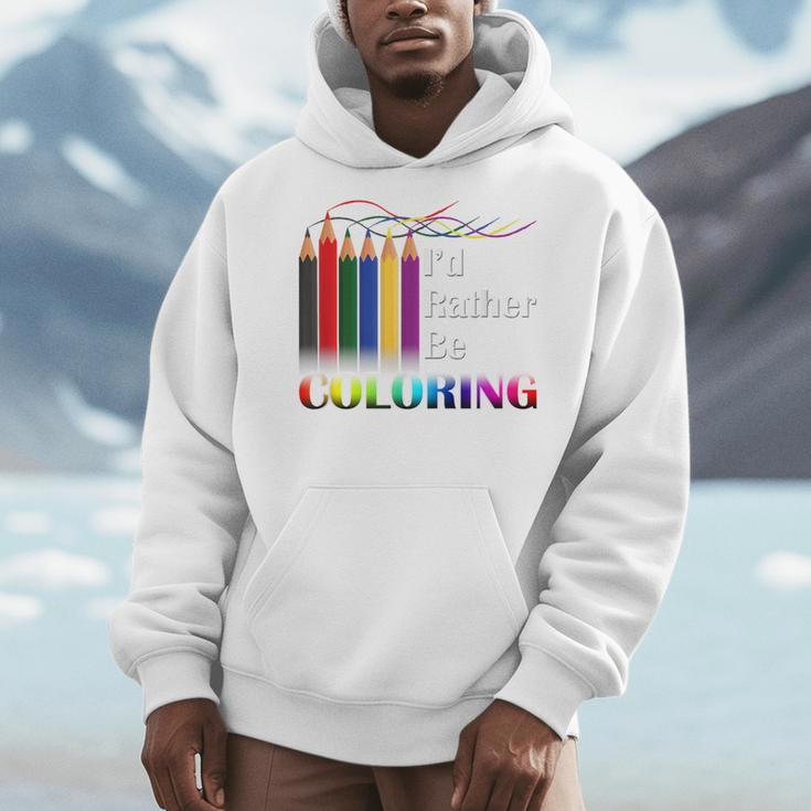 I'd Rather Be Coloring Adult Coloring Book T-Shirt Men Hoodie I'd Rather Be Coloring Adult Coloring Book T-Shirt Men Hoodie