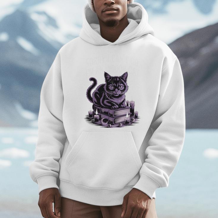I'm An Indoor Cat Cute Witch Kitten With Books And Candles Men Hoodie