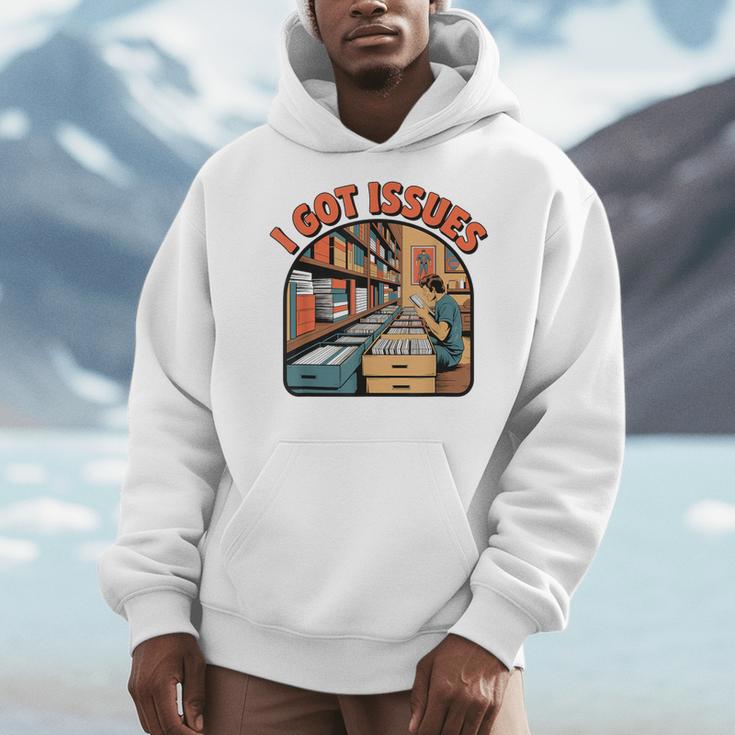 I Got Issues Comic Book Collector Retro Style Men Hoodie