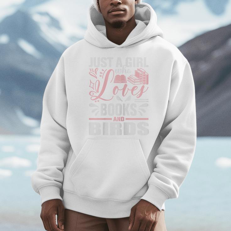 Just a Girl Who Loves Birds And Books Read Book Librarian Men Hoodie