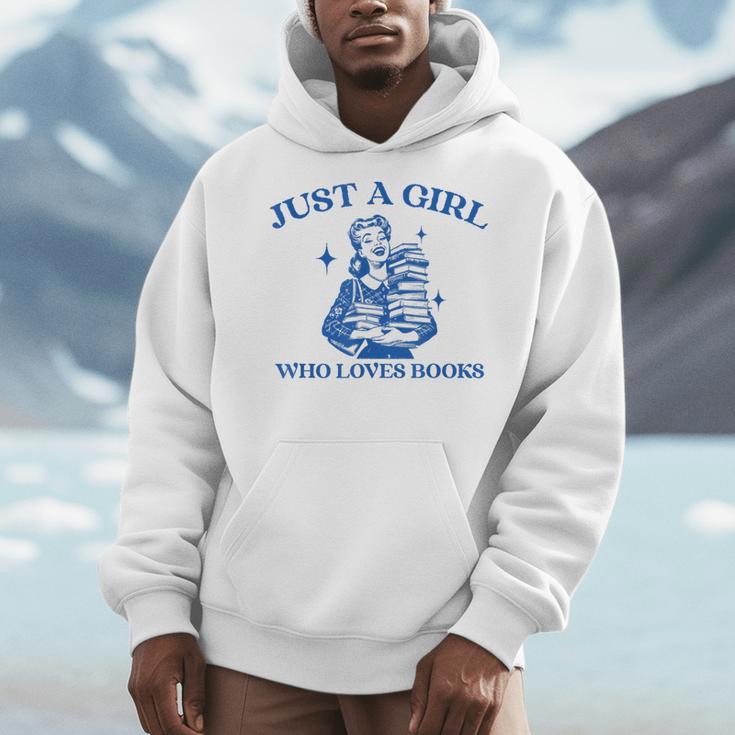 Just a Girl Who Loves Books Book Lover Bookish Men Hoodie