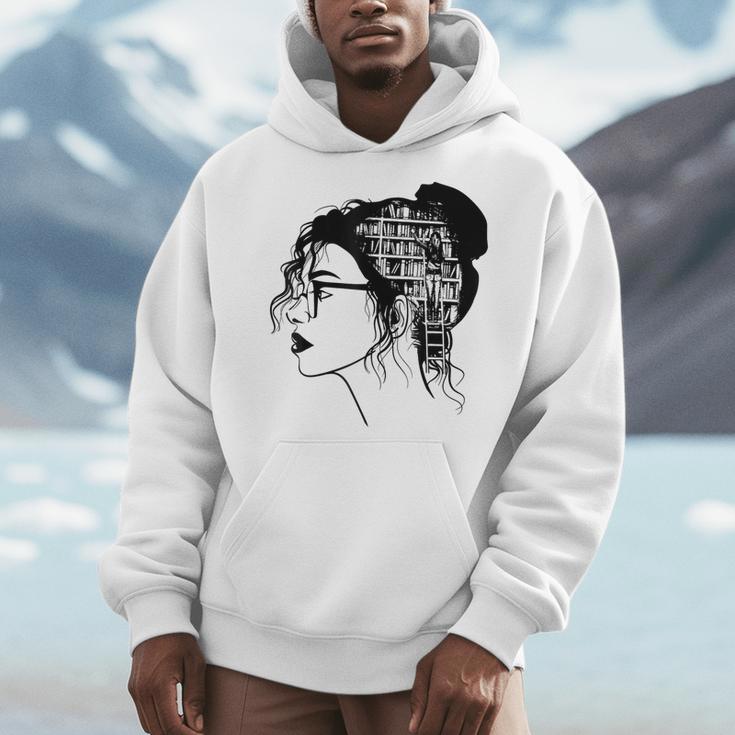 Just A Girl Who Loves Books Lady Library Women Men Hoodie