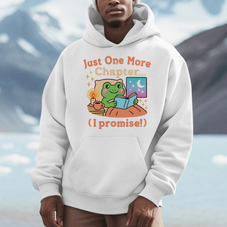 Just One More Chapter Bookish Book Kawaii Frog Reading Book Men Hoodie Just One More Chapter Bookish Book Kawaii Frog Reading Book Men Hoodie